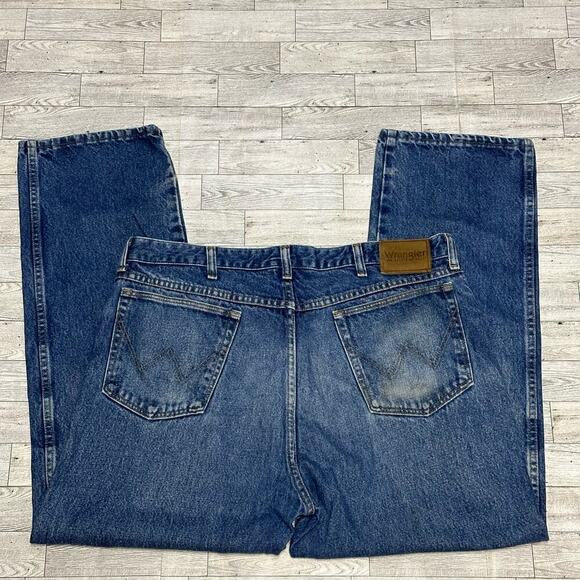 Wrangler | Dark Blue Straight Denim Jeans | 38X29 - Picture 1 of 8